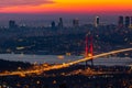 Bosphorus Bridge in Istanbul at Sunset