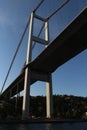 Bosphorus Bridge is istanbul Turkey Royalty Free Stock Photo