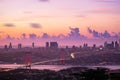 Bosphorus Bridge landscape in Istanbul at sunset. Cityscape with golden hours colors Royalty Free Stock Photo