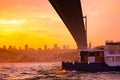 Bosphorus Bridge at sunset, Istanbul, Turkey