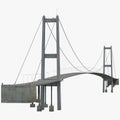 Bosphorus Bridge on white. 3D illustration