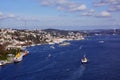 Bosphorus and ÃÂ°stanbul Panorama Royalty Free Stock Photo