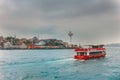 Bosphorus Lighthouse Cruise Ship Uskudar Istanbul Royalty Free Stock Photo