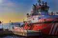 Bosphorus Red Tugboat on Ferry Uskudar Istanbul