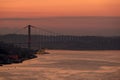 Bosphorus at sunsise in Istanbul, Turkey Royalty Free Stock Photo