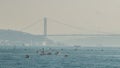 Bosporus bridge between Asia and Europe. Strait of Bosporus. Istanbul, Turkey Royalty Free Stock Photo