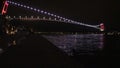 Bosporus bridge in night istanbul