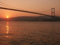 Bosporus Bridge at Sunrise Royalty Free Stock Photo
