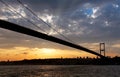 Bosporus bridge at Sunset Royalty Free Stock Photo