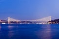 Bosporus bridges, Istanbul, Turkey Royalty Free Stock Photo