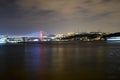 Bosporus in the night at istanbul. Bosphorus bridge Royalty Free Stock Photo