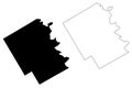 Bosque County, Texas map vector