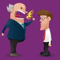 Boss Anger Scold Employee Cartoon