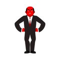 Boss angry red. businessman evil. business men aggressive. Vector illustration Royalty Free Stock Photo