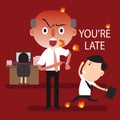 Boss angry you're late