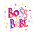 Boss babe hand lettering design