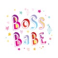 Boss babe lettering design