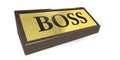 Boss banner isolated on white background