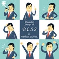 Boss character Royalty Free Stock Photo