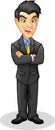 Boss with Folded Arms Vector Cartoon Illustrations