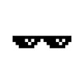 Boss glasses meme vector illustration. Thug life design
