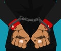 Boss hands handcuffed in the back Royalty Free Stock Photo