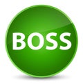 Boss elegant green round button