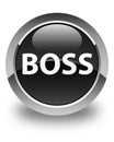 Boss glossy black round button