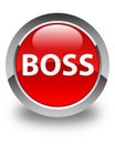 Boss glossy red round button