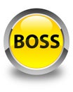Boss glossy yellow round button
