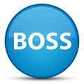 Boss special cyan blue round button