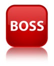 Boss special red square button Royalty Free Stock Photo