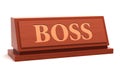 Boss title on nameplate Royalty Free Stock Photo