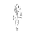 Boss Lady Gift Minimalist Woman Line Art