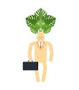 Boss Mandrake root. Tie and case. Magic businessman Royalty Free Stock Photo