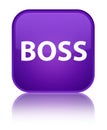 Boss special purple square button Royalty Free Stock Photo