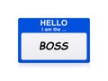 Boss tag Royalty Free Stock Photo