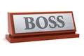 Boss title on nameplate Royalty Free Stock Photo