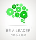 Boss Vs Leader Icon Means Leading A Team Better Than Managing 3d Illustration