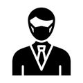 Boss Wearing mask Vector Icon which can easily modify or edit