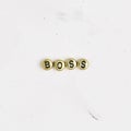 Boss word typography beads alphabet