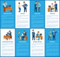 Boss and Work in Business Company Posters Set