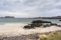 Bosta Beach on the Isle of Lewis in Scotland. Royalty Free Stock Photo