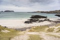 Bosta Beach on the Isle of Lewis in Scotland. Royalty Free Stock Photo
