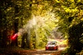 Thierry Neuville and Nicolas Gilsoul at ADAC Rally Germany Royalty Free Stock Photo