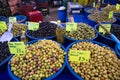 Bostanli / Izmir / Turkey, February 20, 2019, Bostanli bazaar olive market