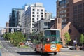 Boston architecture and houses in historic center close to landmark Beacon Hill and Freedom Trail