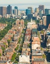 Boston Back Bay aerial Royalty Free Stock Photo