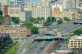 Boston Back Bay Skyline and I-90, Boston, USA