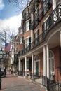 Boston brick victorian townhouse Royalty Free Stock Photo